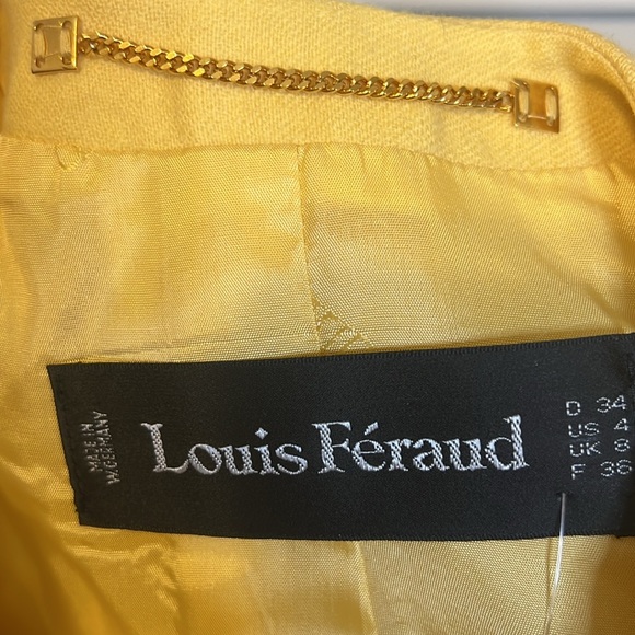 LOUIS FERAUD Yellow Wool Skirt Suit 4• Excellent - Picture 7 of 14
